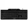 CHERRY KC 1000 SC klaviatūra su kortelių skaitytuvu USB AZERTY belgų juoda