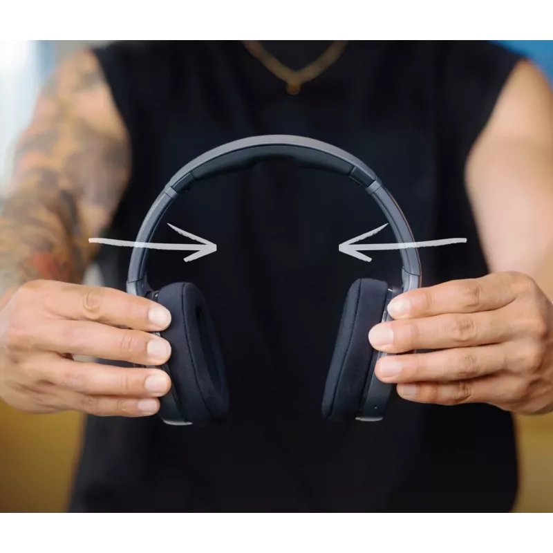 Skullcandy Crusher 540 Active S6EVW-T992 ausinės su Sensory Bass, belaidės ir laidinės, Bluetooth, 40 val. veikimas, sulankstomos, Black Coal