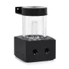 Alphacool Core rezervuaras 1022162 (MPN 15393) – permatomas akrilas su juodu acetaliniu dangčiu, 76,5 mm