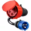 go-e Adapter Gemini flex 22 kW į CEE mėlyną 16 A – juodas – tiesus – tiesus – IP55 – 22 kW – 16 A
