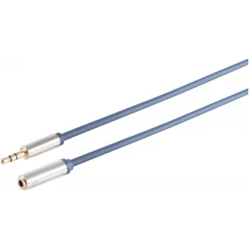 3.5 mm garso kabelis ShiverPeaks 30805-1.5-MHQ-SLIM chromuotas metalinis plonas linijinis 1,5 m