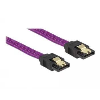 SATA kabelis DeLOCK 83691 0,5 m SATA 7 kontaktų violetinis