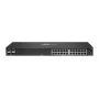 HPE Aruba 6000 24G 4SFP jungiklis – valdomas L3 jungiklis, 24 x Gigabit Ethernet + 4 x SFP, šoninis oro srautas, montuojamas į stelažą