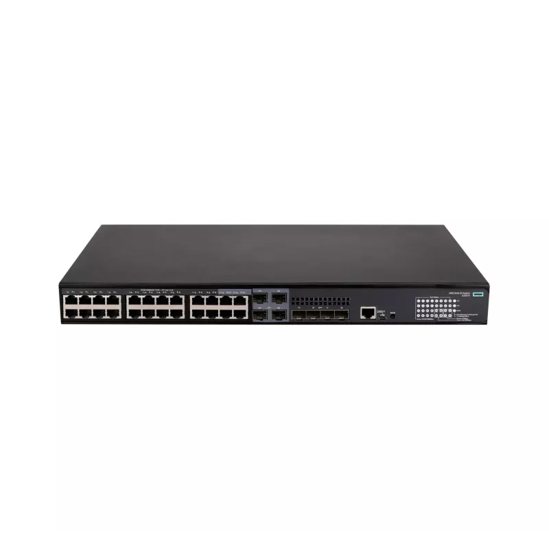 HPE FlexNetwork 5140 24G PoE+ 4SFP+ EI – tinklo jungiklis – L3 – išmanus – 24 x 10/100/1000 (PoE+) + 4 x Combo 10/100/1000Base-T (PoE+) / 100/1000Base-X SFP + 4 x 10 Gigabit Ethernet / 1 Gig