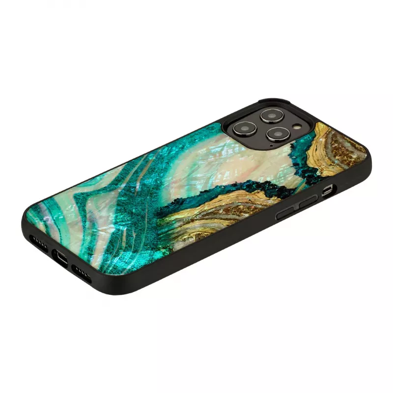 iKins apsauginis dėklas Apple iPhone 12 Pro Max – akvamarino agato dizainas