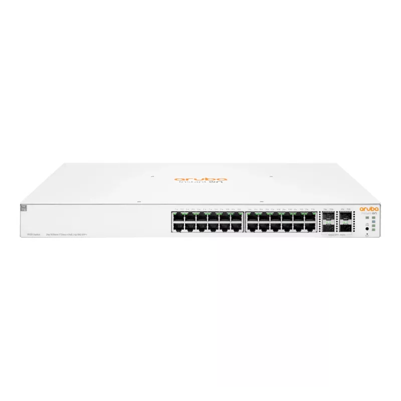 HPE Aruba Networking Instant On 1930 24G PoE 4SFP/SFP+ 370W valdomas L2+ gigabito Ethernet (10/100/1000) jungiklis 1U baltas