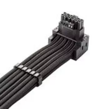 PCIe maitinimo prailginimo laidas CableMod C-Series Pro Variant A 90° 16 kontaktų į 2×8 kontaktų juodas