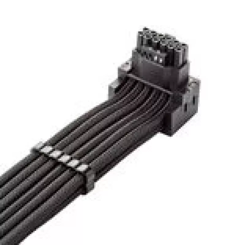 PCIe maitinimo prailginimo laidas CableMod C-Series Pro Variant A 90° 16 kontaktų į 2×8 kontaktų juodas