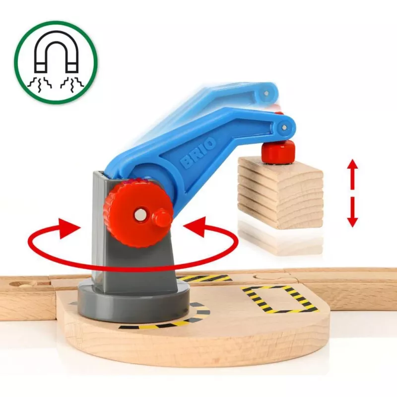Brio World prekinio traukinio pradžios rinkinys su kranu
