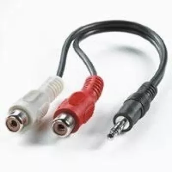 3.5 mm (M) – 2× Cinch (M) kabelis VALUE 0,2 m