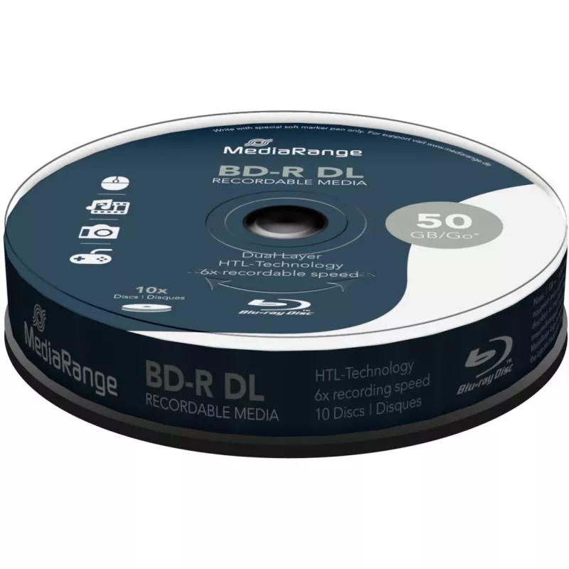 BD-R diskas MediaRange MR507 50 GB 6x 10 vnt. pakuotėje