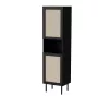 Laikomoji spintelė CAMA MELE JUTA 50×39,5×190 cm, ant grindų prie sienos, juoda su linol calabria apdaila