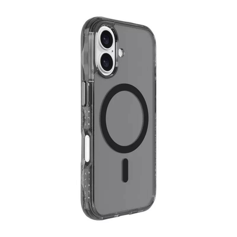 Dėklas LAUT CRYSTAL MATTER X, skirtas iPhone 16 serijai, permatomas juodas