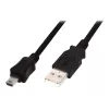 Digitus ASSMANN USB laidas, USB A (vyriškas) – Mini USB B (vyriškas), 1 m, juodas (AK-300108-010-S)
