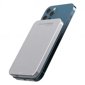 RealPower Powerbank PB-5000 MAG Sidabrinis 5000 mAh