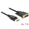 DeLOCK 85312 1 m vaizdo kabelio adapteris DisplayPort į DVI-D juodas