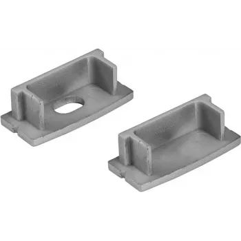 Galinių dangtelių rinkinys U profiliui 20 mm EUROLITE 51210867 sidabrinis