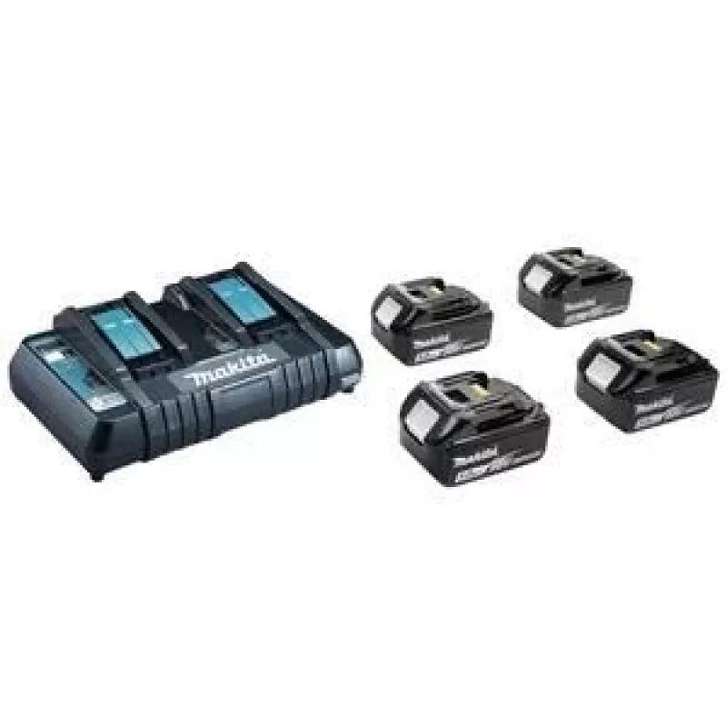 MAKITA MAITINIMO KOMPLEKTAS 18V (BL1850Bx4+DC18RD) MAKPAC