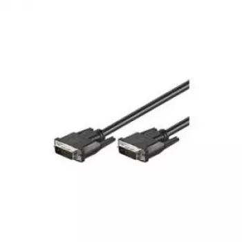 Wentronic Goobay DVI-D FullHD kabelis Dual Link, juodas, 3 m - DVI-D kištukas Dual-Link (24+1 kaištis) > DVI-D kištukas Dual-Link (24+1 kaištis) (68083)