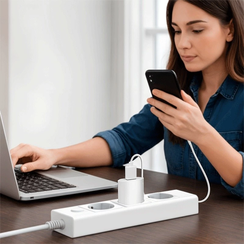 Sieninis USB-A adapteris, 5W, 5V/1A, 1xUSB-A, baltas
