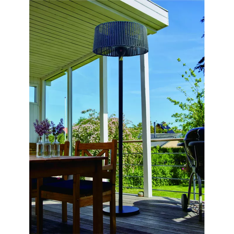 TunaBone elektrinis stovimas terasinis šildytuvas, dvigubos skaidrios halogeninės kaitinimo lempos | TB1821SH-01 | 2100 W | Juodas