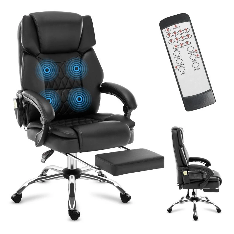 Ergonominė biuro sukamoji kėdė mark adler MA-BOSS 6.0, ekologiškos odos sėdynė, reguliuojamas aukštis 47–55 cm, juosmens atrama, Tilt Dual mechanizmas
