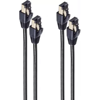 Tinklo laidas ShiverPeaks BS08-41075-2 10m Cat8.1 F/FTP Juodas