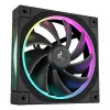 120 mm PC ventiliatorius DeepCool FL12 3 viename, juodas, 120×25 mm, 2150 RPM, skysčio dinaminis guolis, PWM, 55 CFM, 32 dB, 3 vnt. pakuotė