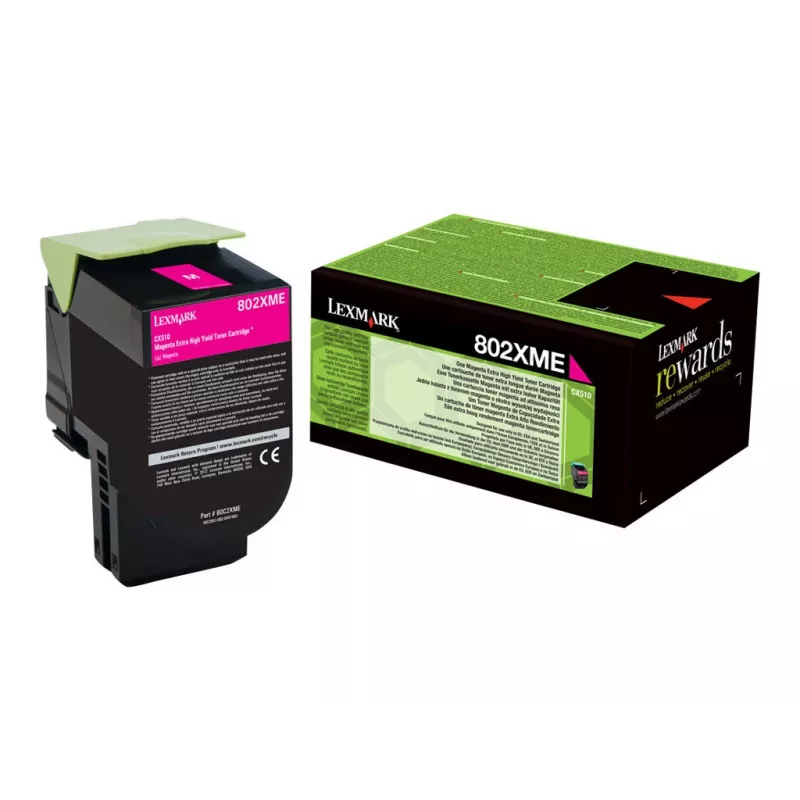 Toneras Lexmark 802XME rausvas (magenta) didelės išeigos 3000 puslapių