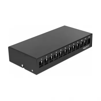 Patch Panel DeLOCK Keystone 12 Port Juodas