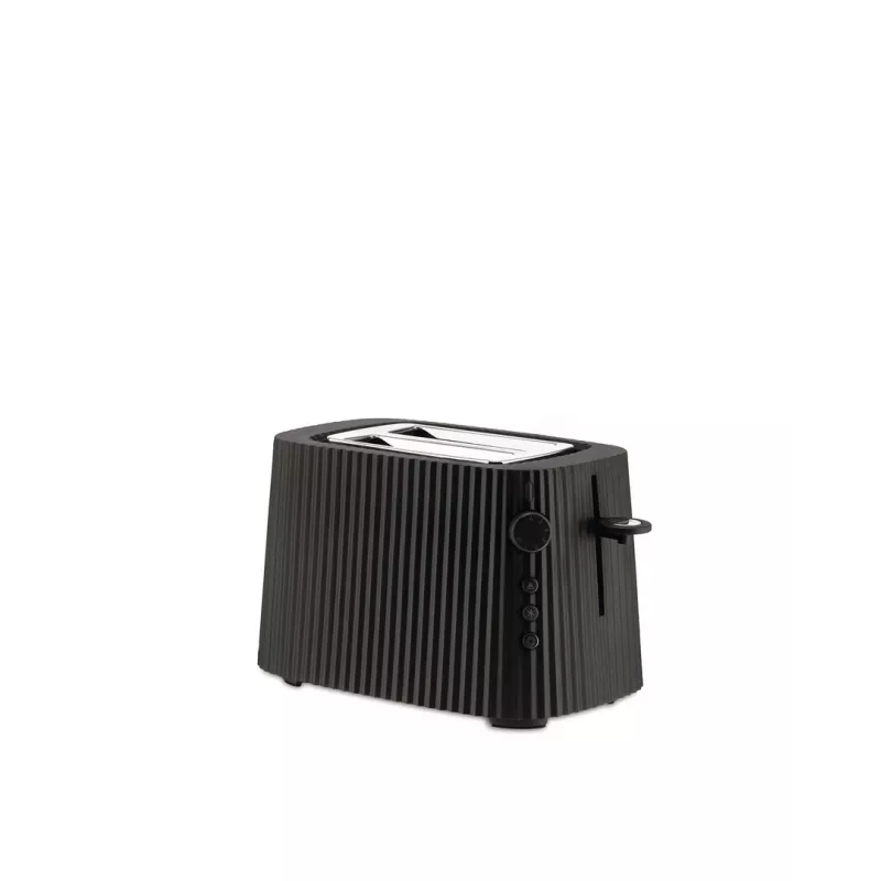 Skrudintuvas Alessi MDL08B Juodas – Plissé dizainas, 6 skrudinimo lygiai, bagel/defrost/reheat, 340×185×250 mm