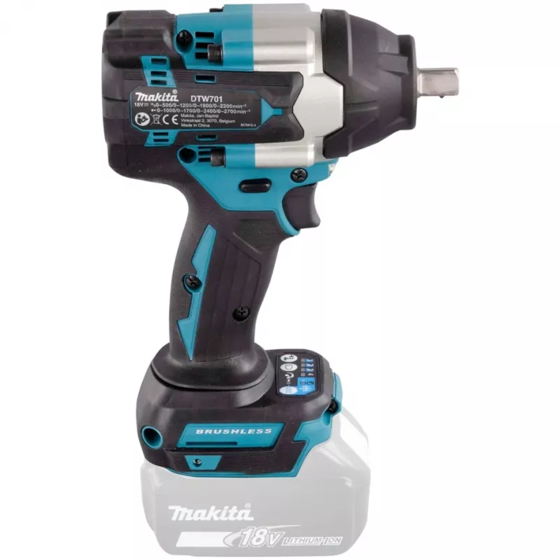 Makita DTW701Z akumuliatorinis suktuvas/impulsinis suktuvas 2700 RPM Juoda, Mėlyna