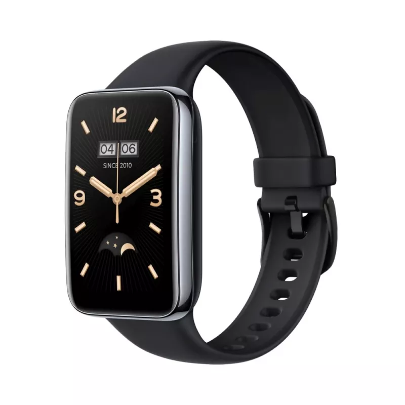 Silicinė apyrankė FIXED, skirta Xiaomi Mi Smart Band 7 Pro – juoda, reguliuojama, atspari vandeniui