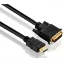 Purelink PureInstall PI3000 - vaizdo kabelis - Single Link - HDMI / DVI - 28 AWG - HDMI, 19 kontaktų (M) - DVI-D (M) - 1,5 m - triguba izoliacija - juoda (PI3000-015)