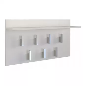 Sieninis pakabos stovas WIESZAK 2F BIEL MAT, medžio drožlių plokštė, 7 kabliukai, 700×200×400 mm