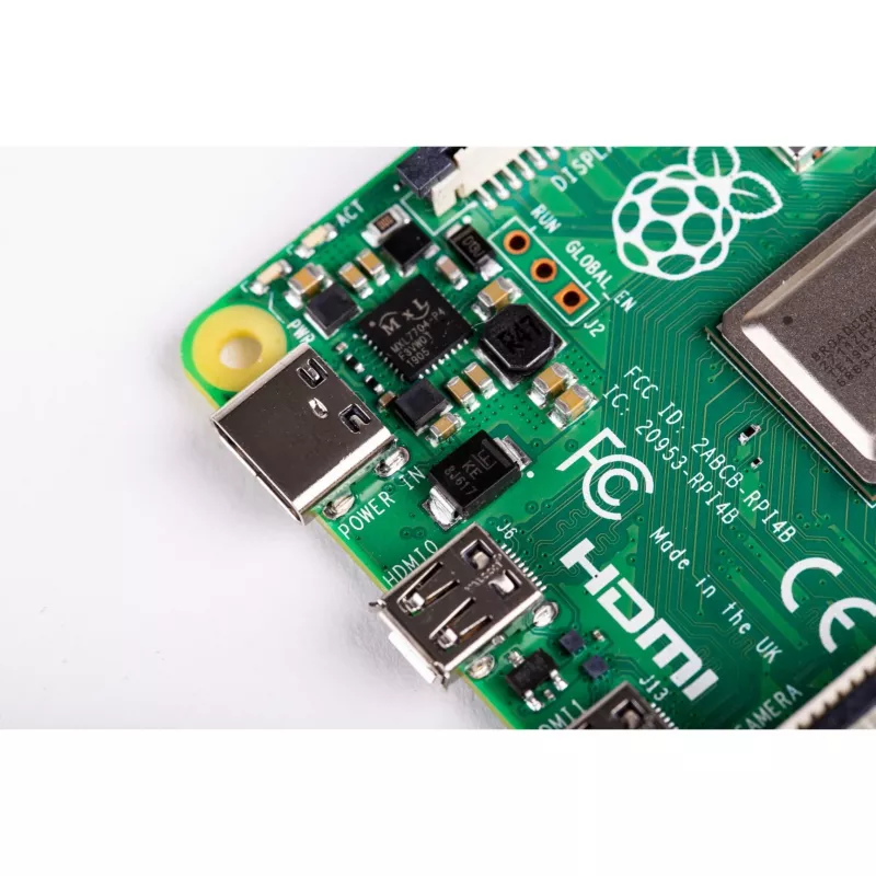 Raspberry Pi 4 Model B – vienos plokštės kompiuteris – Broadcom BCM2711 / 1,5 GHz – RAM 2 GB – 802.11a/b/g/n/ac, Bluetooth 5.0 (Raspberry-PI-4-2GB)