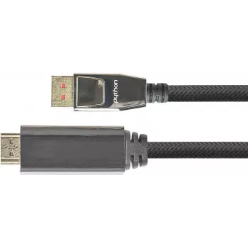 GC M0220 - DisplayPort 1.4 į HDMI 2.0 A kištukas, 10 m, juoda - Skaitmeninis/vaizdo/garso kabelis (GC-M0220)