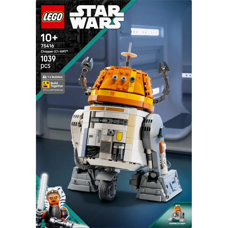 Konstruktorius LEGO Star Wars Chopper C1-10P Astromech Droid modelis 75416, 1039 dalių, amžius 10+, aukštis 220 mm