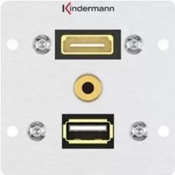 Kombinuotas lizdas HDMI + USB A + 3,5 mm Kindermann 7444000547