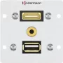 Kombinuotas lizdas HDMI + USB A + 3,5 mm Kindermann 7444000547