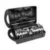 Reguliuojami hanteliai Rebel Chrome 20 kg su dėklu ir štangos strypais (2) — plokštelės 2,5 kg, 1,25 kg, 0,5 kg