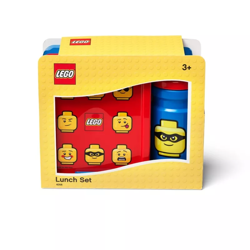 LEGO 40580001 Ryškiai mėlynas pietų rinkinys – vaikiška priešpiečių dėžutė ir gertuvė