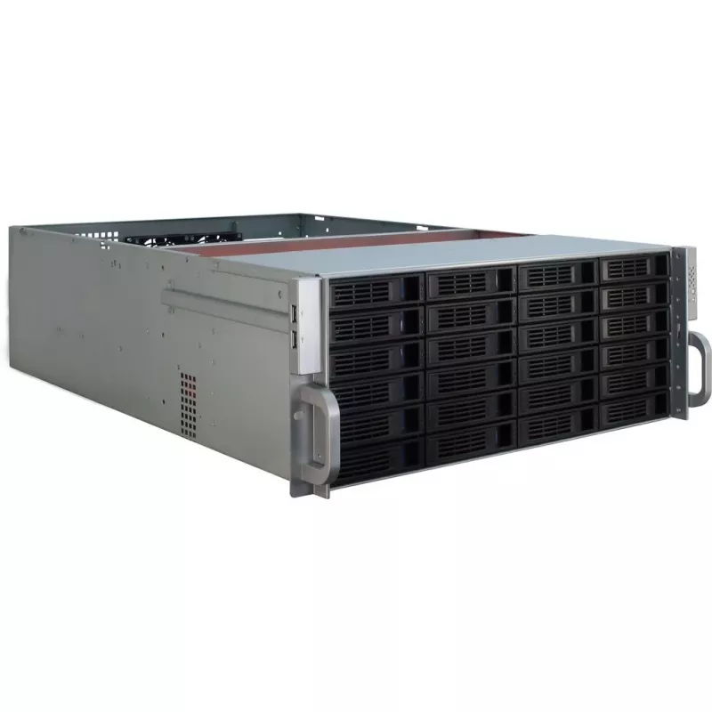 Serverinis korpusas Inter-Tech 4U-4424 Rack juodas, sidabrinis