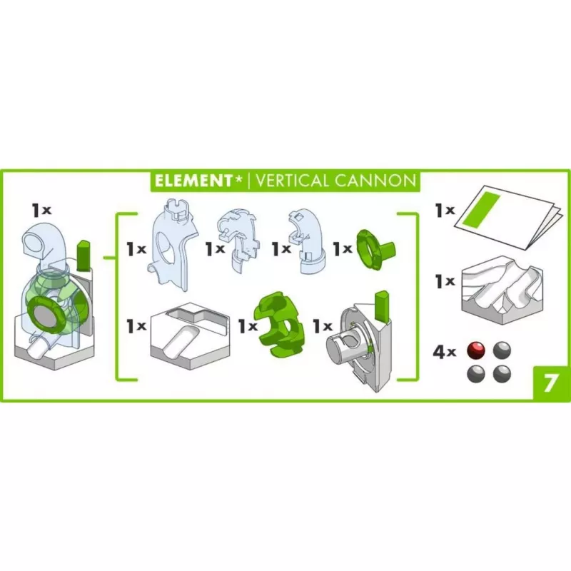 Ravensburger GraviTrax Element Vertikalus Kanonas – Trasos Priedas (27465) Marmurinių Takelių Sistemai