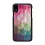 Dėklas telefonui iKins iPhone XR — vandens gėlių raštas, juodas