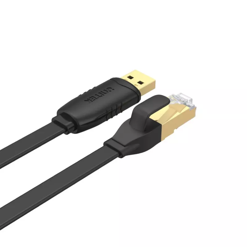 Unitek Y-SP02001B USB 2.0 į RJ-45 konsolinis kabelis, 1,8 m, juodos spalvos