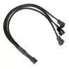 PWM ventiliatorių šakotuvas Kolink PGW-AC-KOL-112 — 1 į 3, 35 cm pintas, juodas