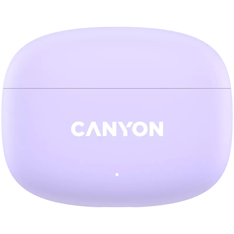 Ausinės Canyon TWS-9 CNS-TWS9P – Tikros belaidės – Bluetooth 5.4 – Į ausis – 6h + 30h veikimo laikas – USB-C įkrovimo dėklas – Liečiamas valdymas – alyvinė