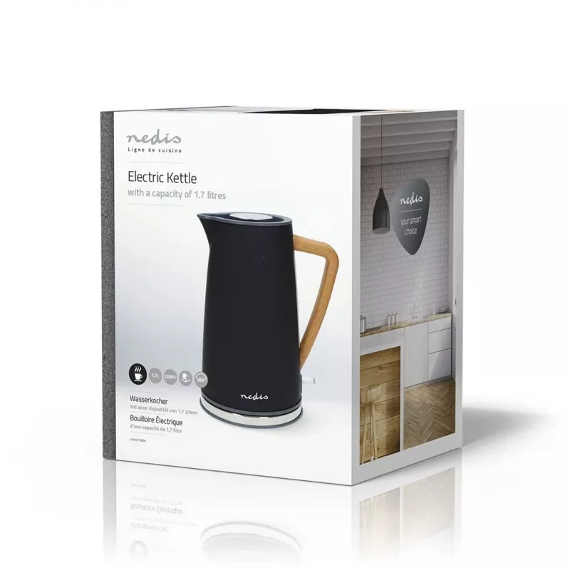Elektrinis virdulys Nedis KAWK510EBK 1.7 L 2200 W Juodas