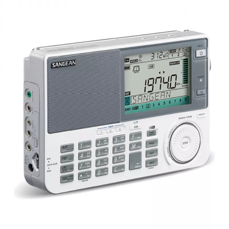 Nešiojamas radijo imtuvas Sangean ATS-909 X2 baltas – FM/AM/SW skaitmeninis derinimas